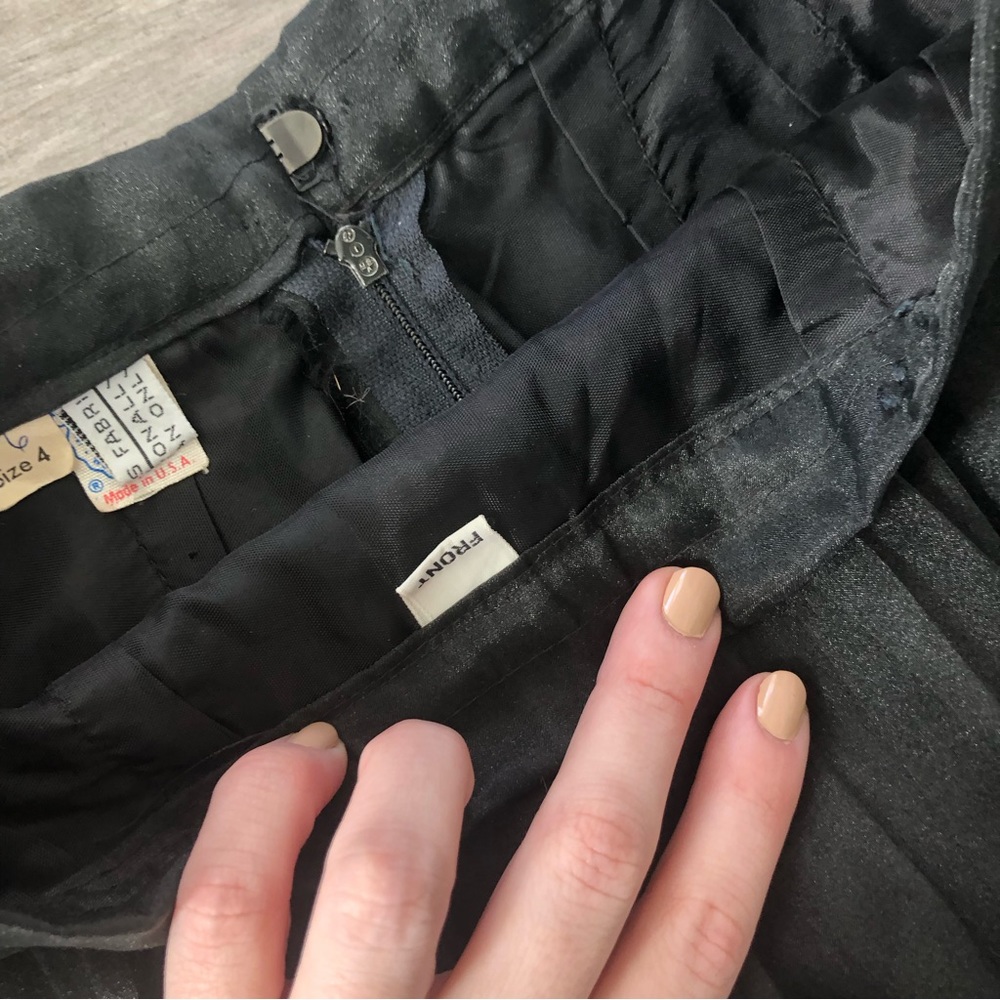 Vintage 70s Lillie Rubin Embroidered Tulle High Rise Formal Maxi Skirt - Picture 5 of 16